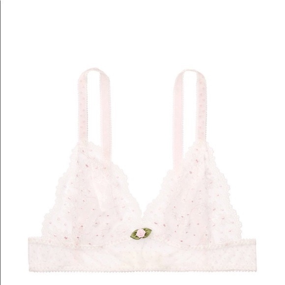 For Love & Lemons Evie Triangle Bralette White Large NEW - Picture 4 of 4
